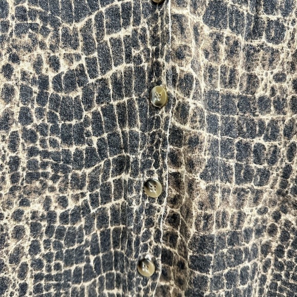 Animal Print Kenneth Cole Cardigan Mob Wife Boho Y2K  Size Small EUC - Picture 2 of 8